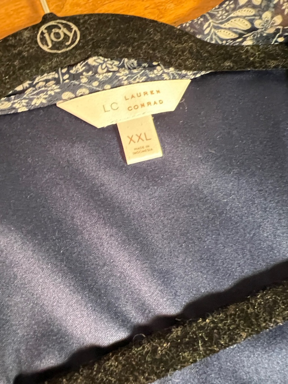 LC Lauren Conrad Navy and White Floral Dress - Picture 2 of 7